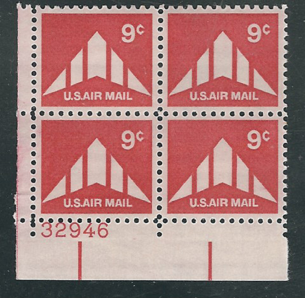 Scott  #C-77...9 Cent...Delta Wing... Plate Block