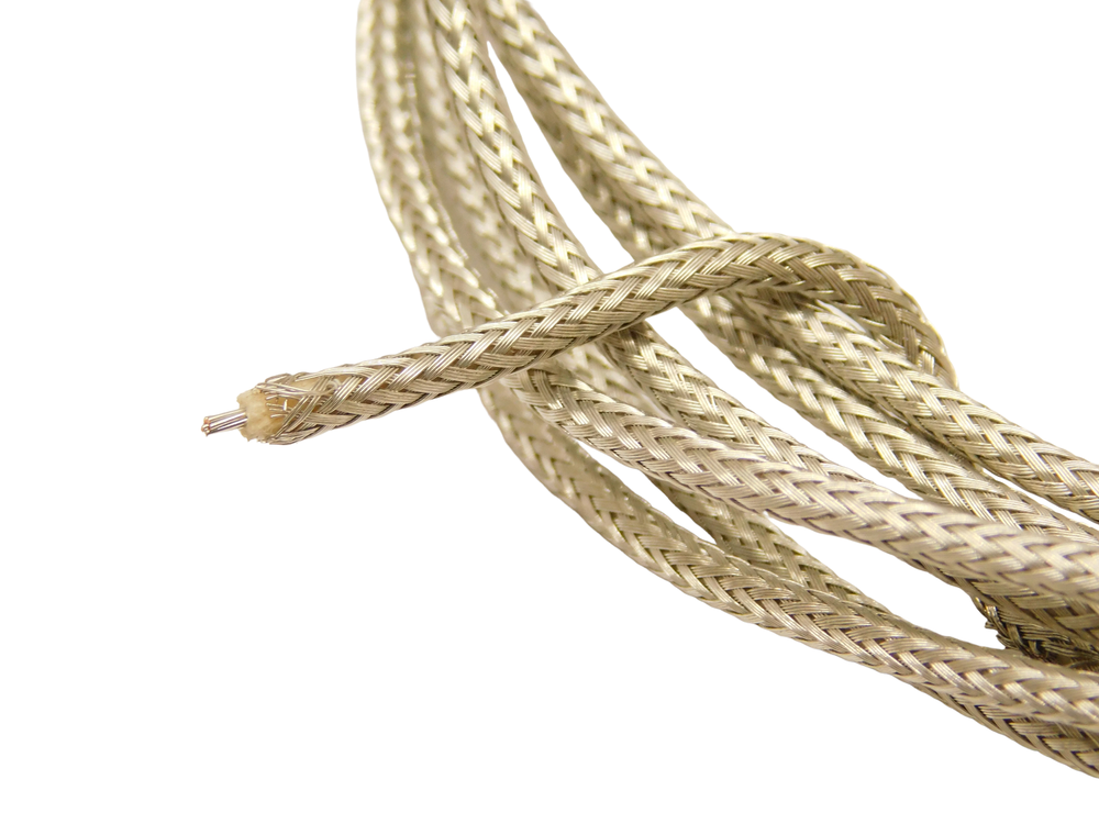 Braided Shield Vintage Style Cloth Covered Push Back Wire