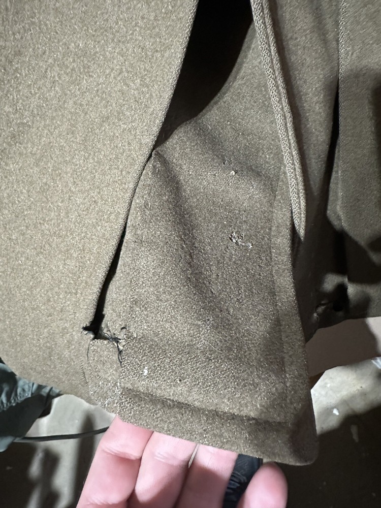 Vintage Army Jacket Men's Wool Overcoat
