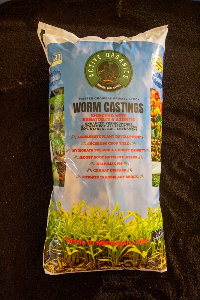 Active Organics Premium Worm Castings 15lb.