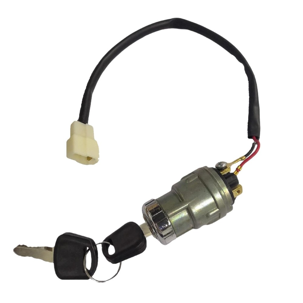 JOEEGO Ignition Starter Switch Assembly Compatible with Silvery White