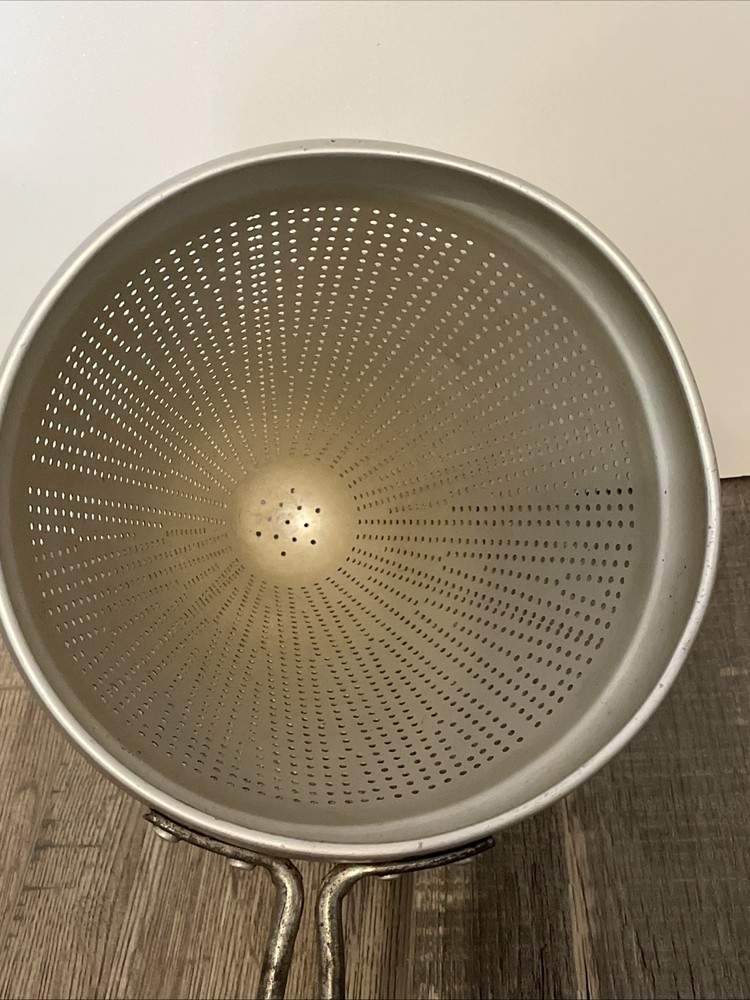Vintage Aluminum Cone shaped Colander Strainer