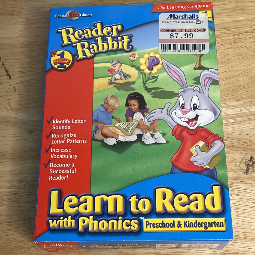 Reader Rabbit Learn To Read With Phonics Preschool & Kindergarten Age 3-6
