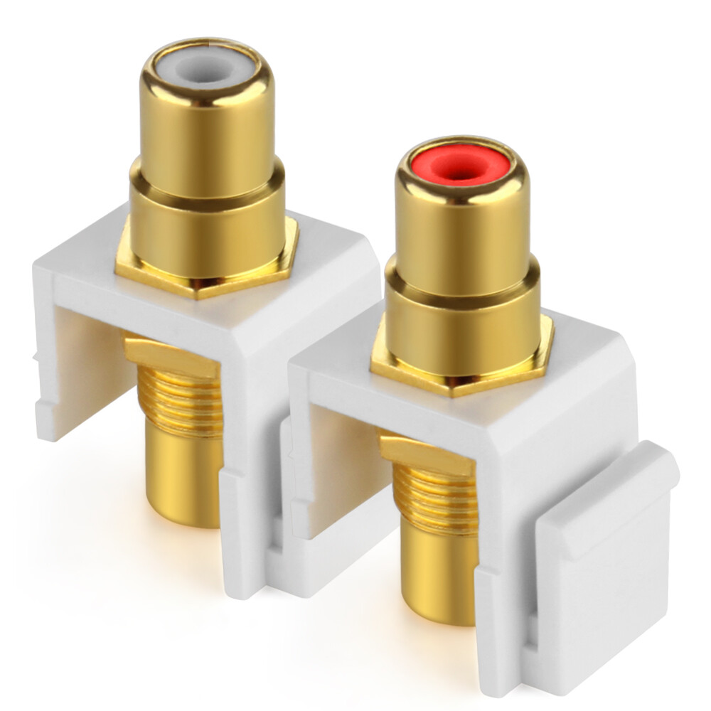 RCA Keystone Jack Insert Connector Socket Female Coupler For Wall Plate Outlet