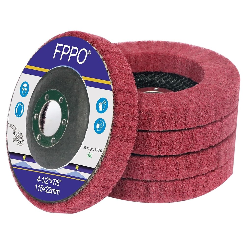 Durable 5Pcs Flap Disc Set 4.5" Grit 320 - Ideal for Angle Grinder Precision