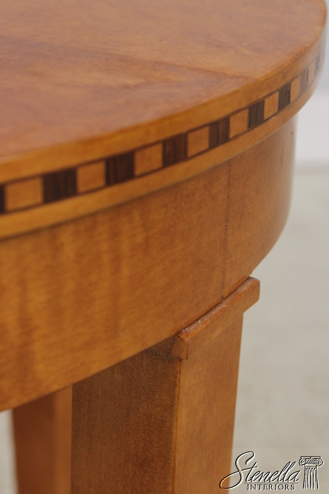 L72458: HICKORY WHITE Round Maple Neoclassical End Table