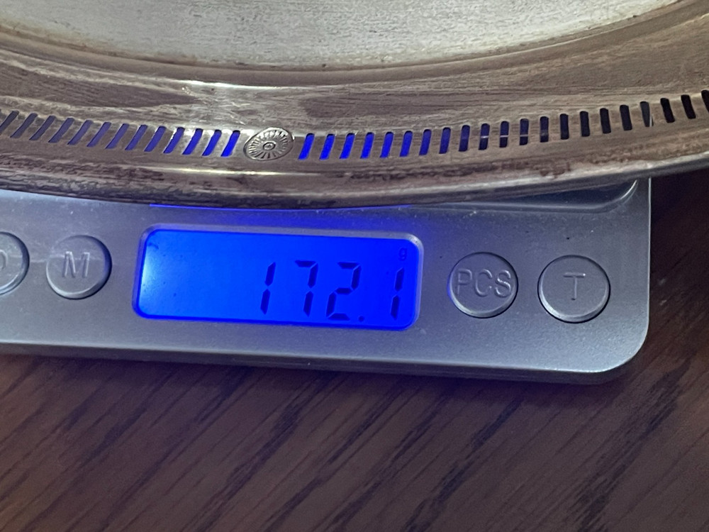 Sterling Silver serving bread Veggie Oval tray Webster?? 172 g
