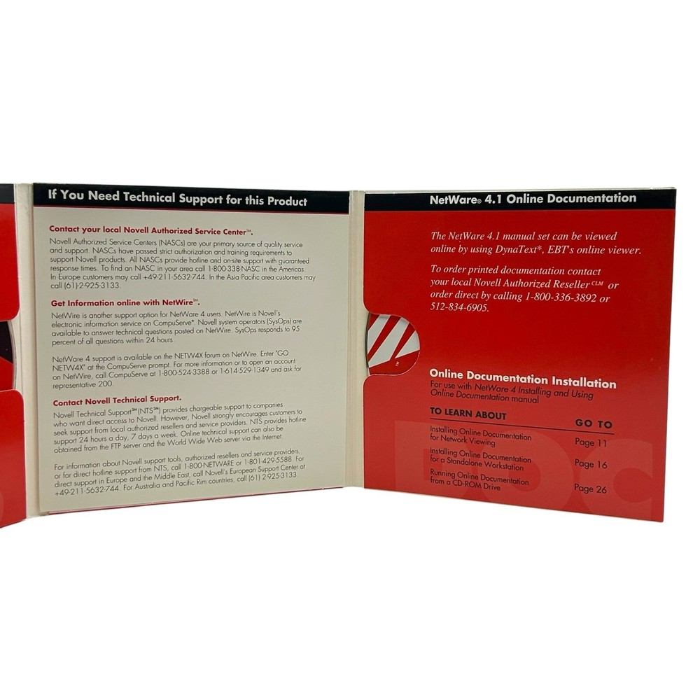 Novell NetWare 4.1 High Performance Network Operating System & Encyclopedia 1995