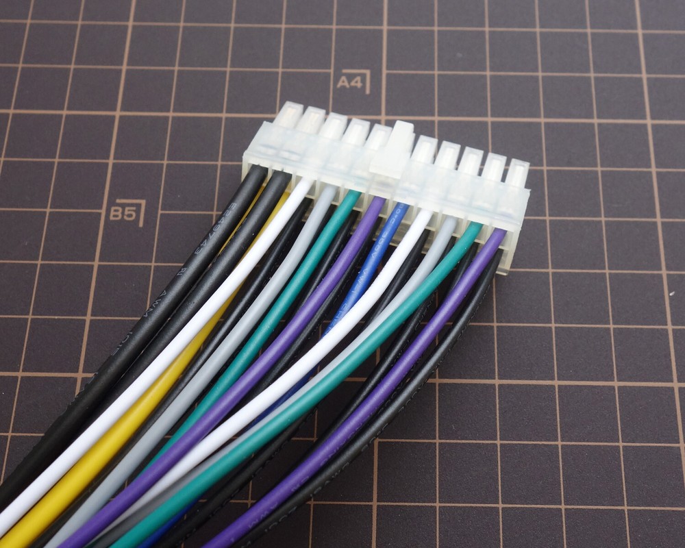 Speaker Level Input Harness Power cable Plug no RCA For Alpine KTA-450 Amplifier