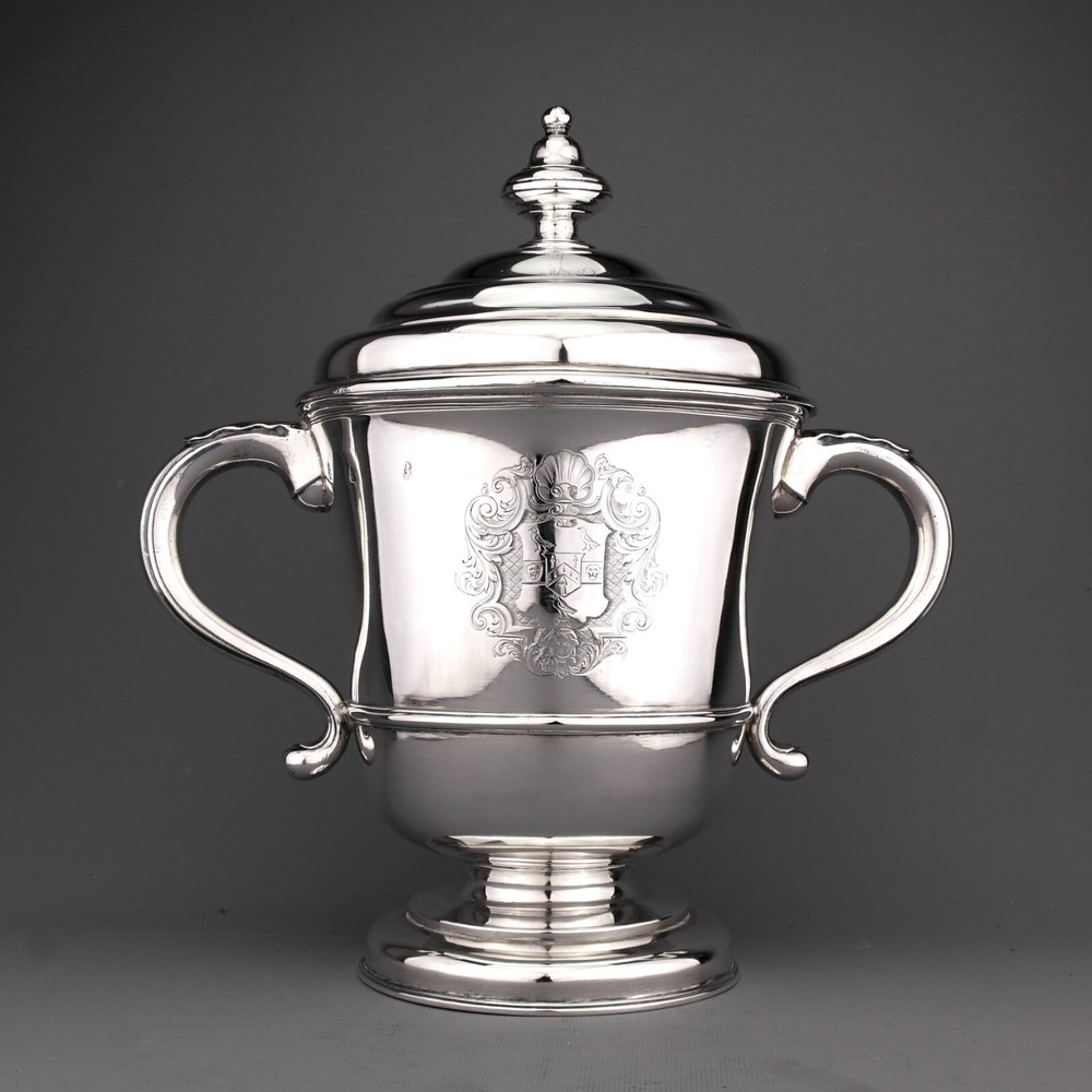 Rare Provincial / London Queen Anne Solid Silver Cup Cover. Unattributed Mark.