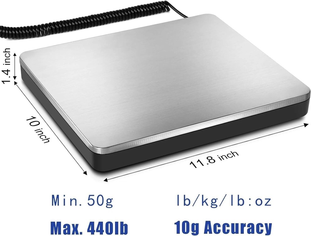 Versatile Digital Shipping Scale 440lb - Accurate, Durable, with Backlit Display