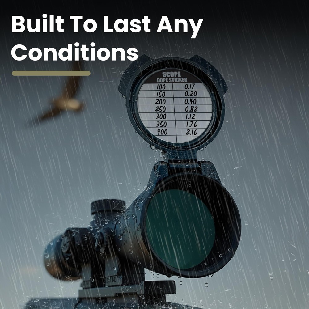 12 Pack Writable Scope DOPE Sticker for Long-Range Shooting- Scope Sticker Ca...