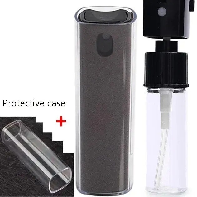 2-in-1 Microfiber Screen Cleaner Spray Bottle Mobile Tablet Computer