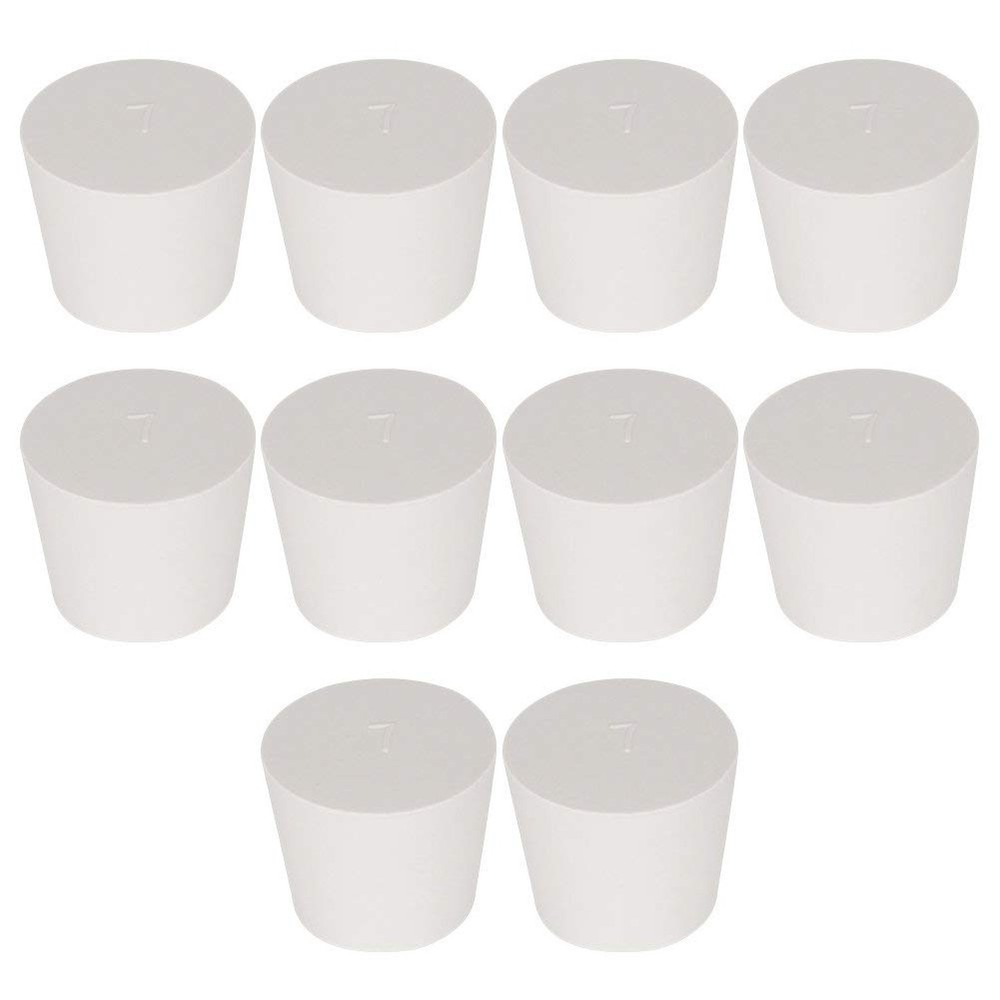 Labasics 10PK 7# Solid Rubber Stoppers - Size: 1.18" Bottle, 1.46" Top, 1.22"...