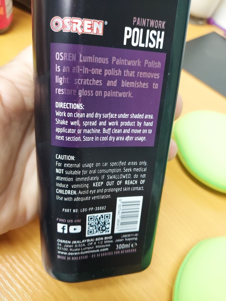 Osren Paintwork Polish Car Kit NEW