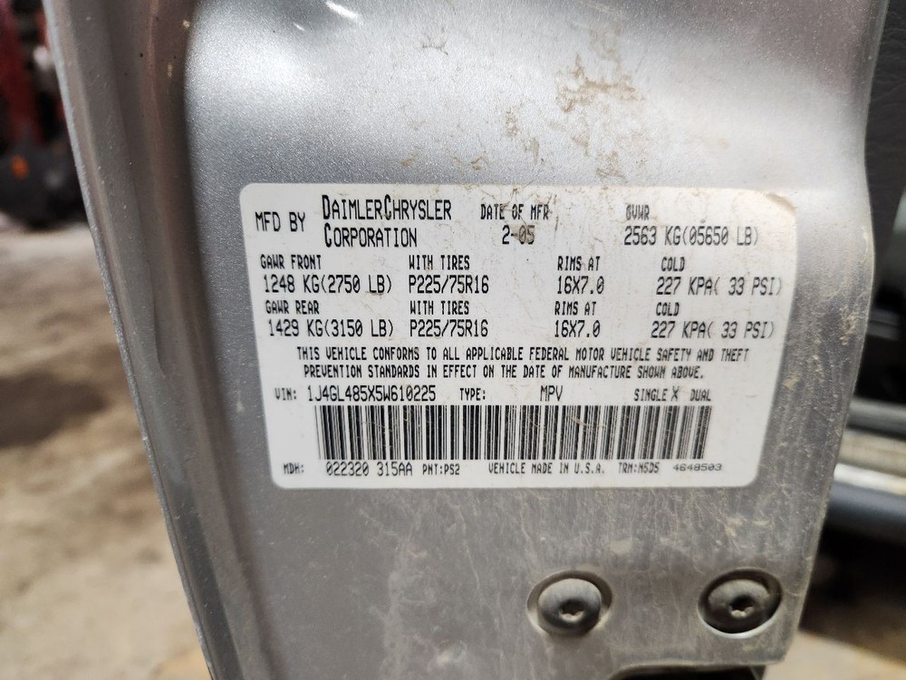 Engine ECM Computer 2.8L Engine Control Fits 2005 LIBERTY 1236981