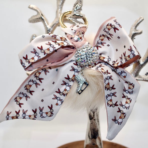 Bow Keychain - Beige