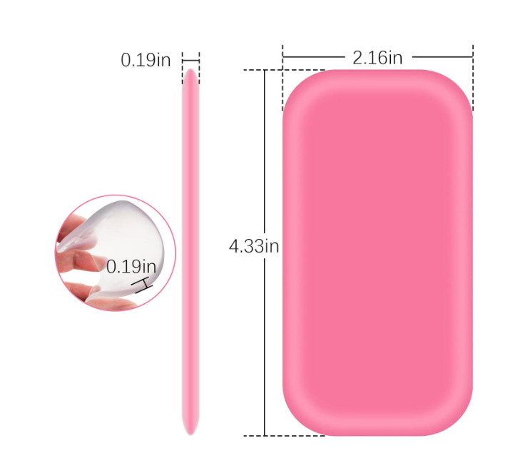 4 Pieces Silicone Lash Pad Rectangle Silicone Eyelash Extension Pad Loose False