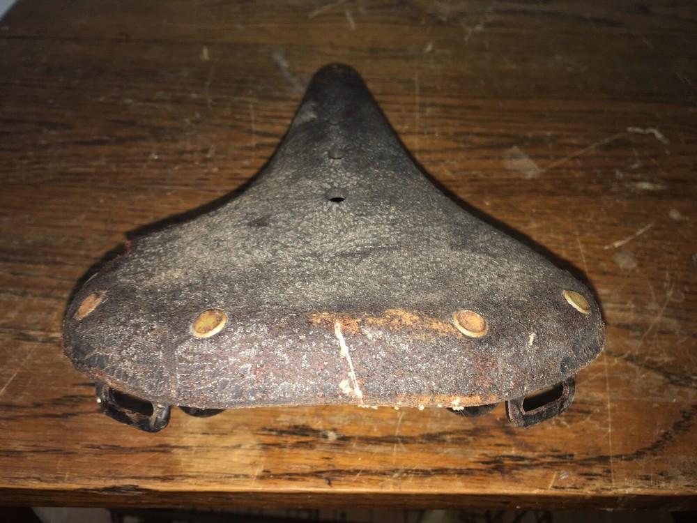 Antique Leather Bicycle Seat