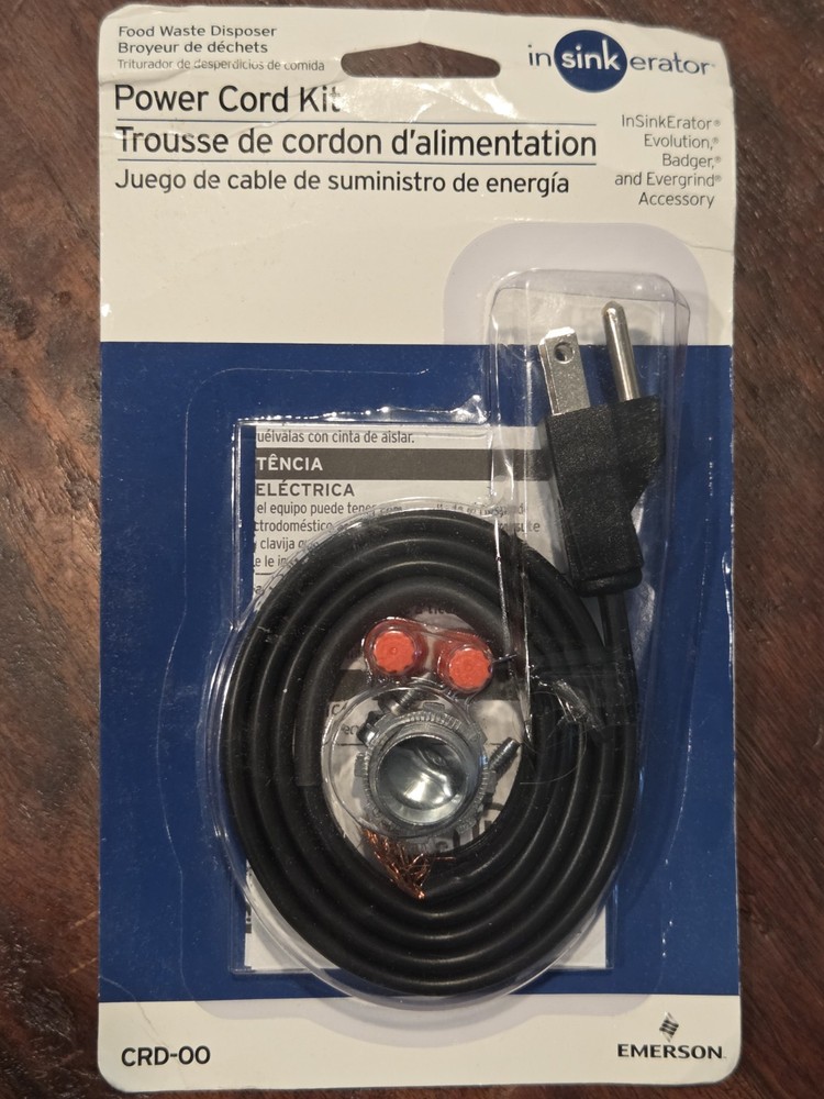 InSinkErator Garbage Disposal Power Cord Kit CRD-00 Install Badger Evolution