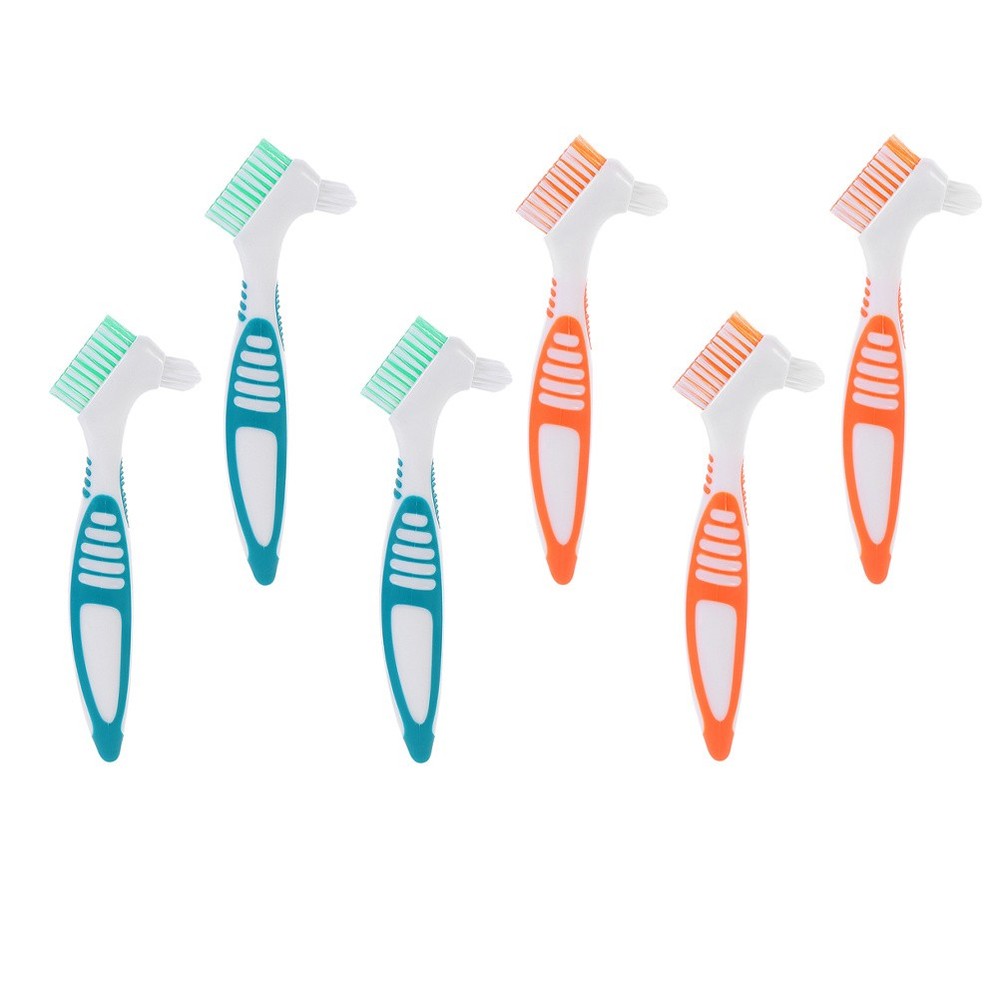 6 Pcs False Teeth Brushes Falseteeth Cleaning Tool