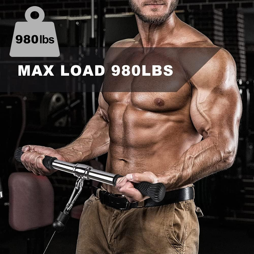 Rotating Straight Bar, Tricep Rope, Double D Row Handle, Rotating V Handle, C...