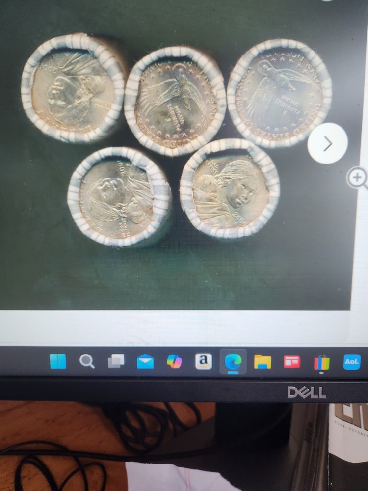 SUSAN B. ANTHONY ,2000-P GEM BU ROLL , $25 Per Roll ,