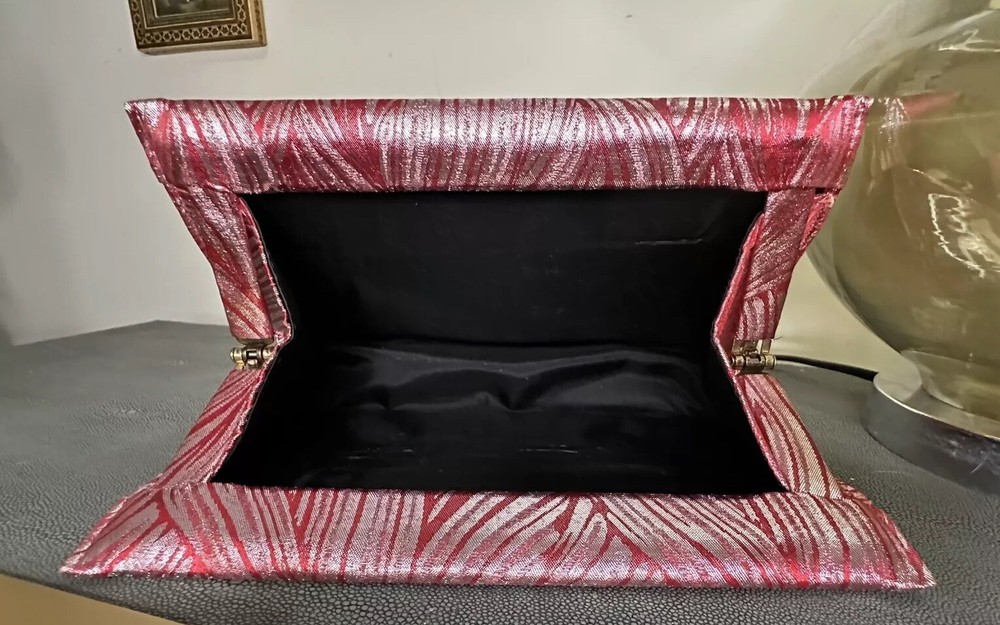 Red and Silver Art Deco Style Clutch