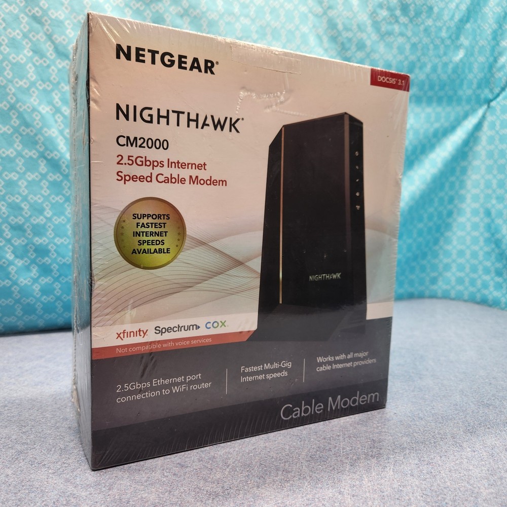 Netgear Nighthawk CM2000 2.5Gbps Multi Gig Internet Speed Cable Modem DOCSIS 3.1