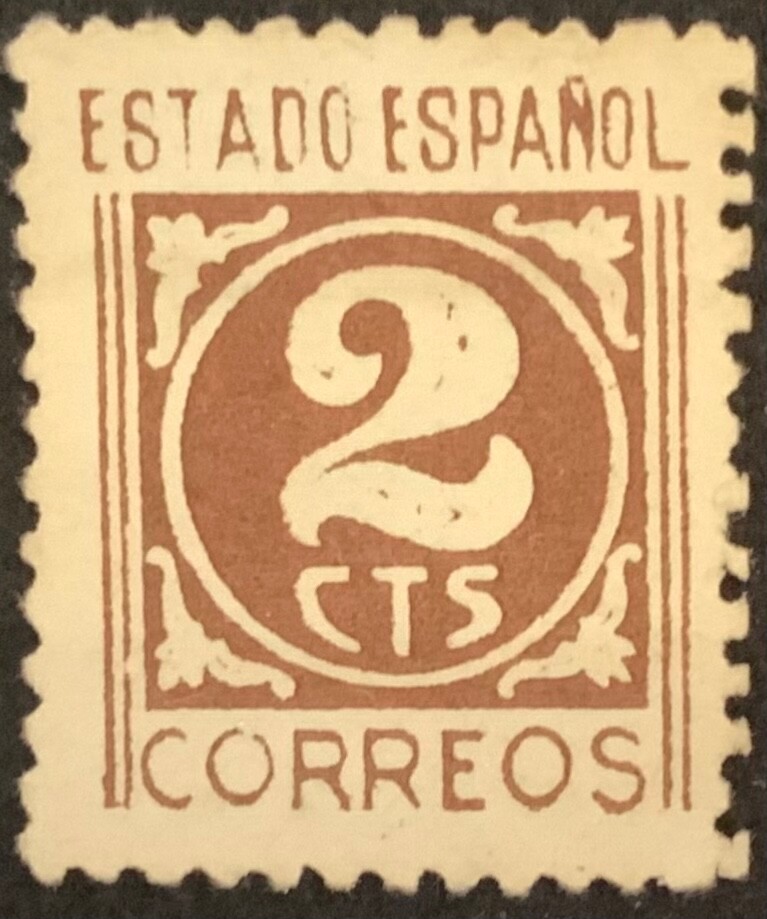 SPAIN 1936 - NUMERALS (No. 2) - FINE STAMP
