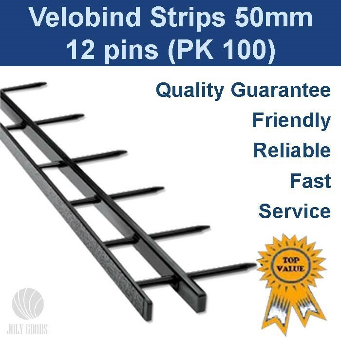 Velobind Binding Strips - 12 pin 50mm (box 0f 50)