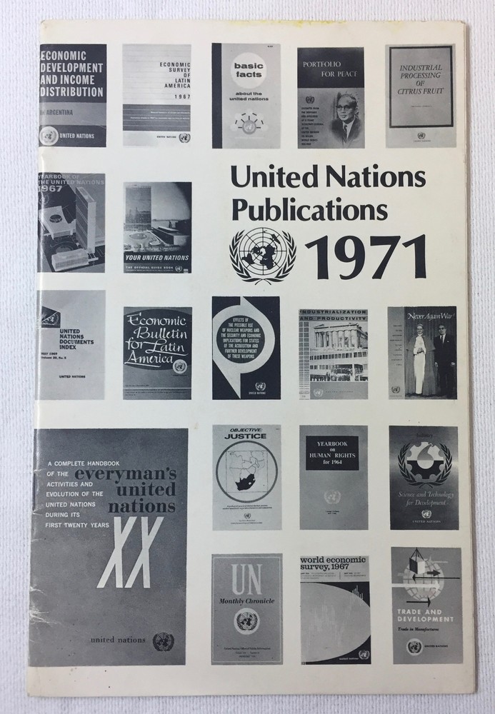 1971 catalog ~ UNITED NATIONS PUBLICATIONS