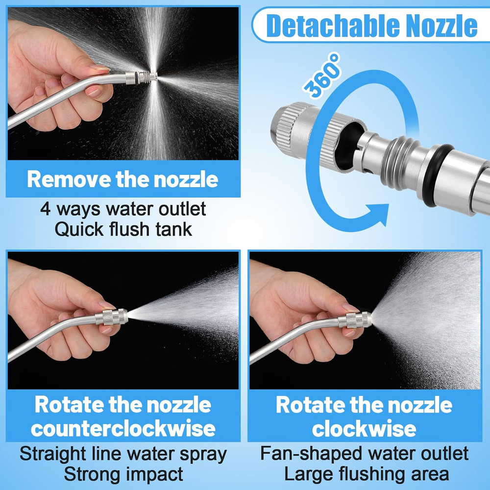 RV Water Heater Tank Rinser - Powerful Cleaning Hot Water Flush Wand, Travel Tra