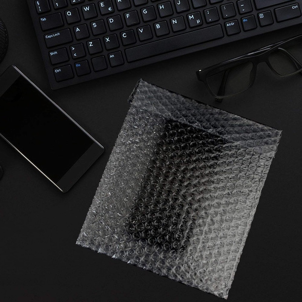 100PCS Clear Cushioned Bubble Out Bags Self Sealing