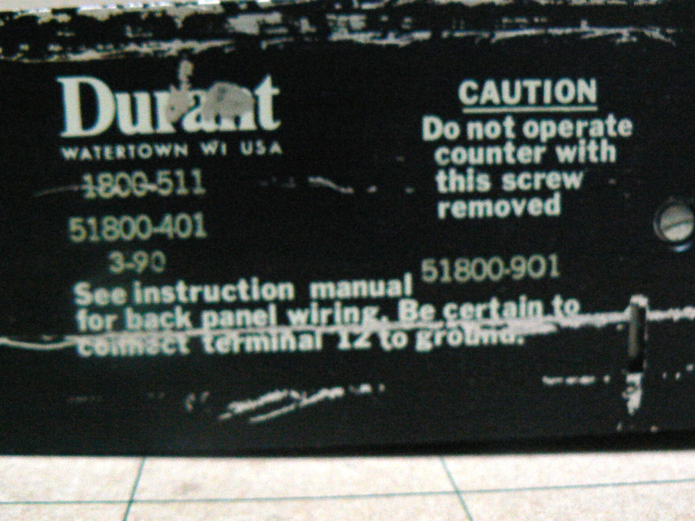 DURANT 1800, 51800-401 , Solid State Counter. USED, (L)