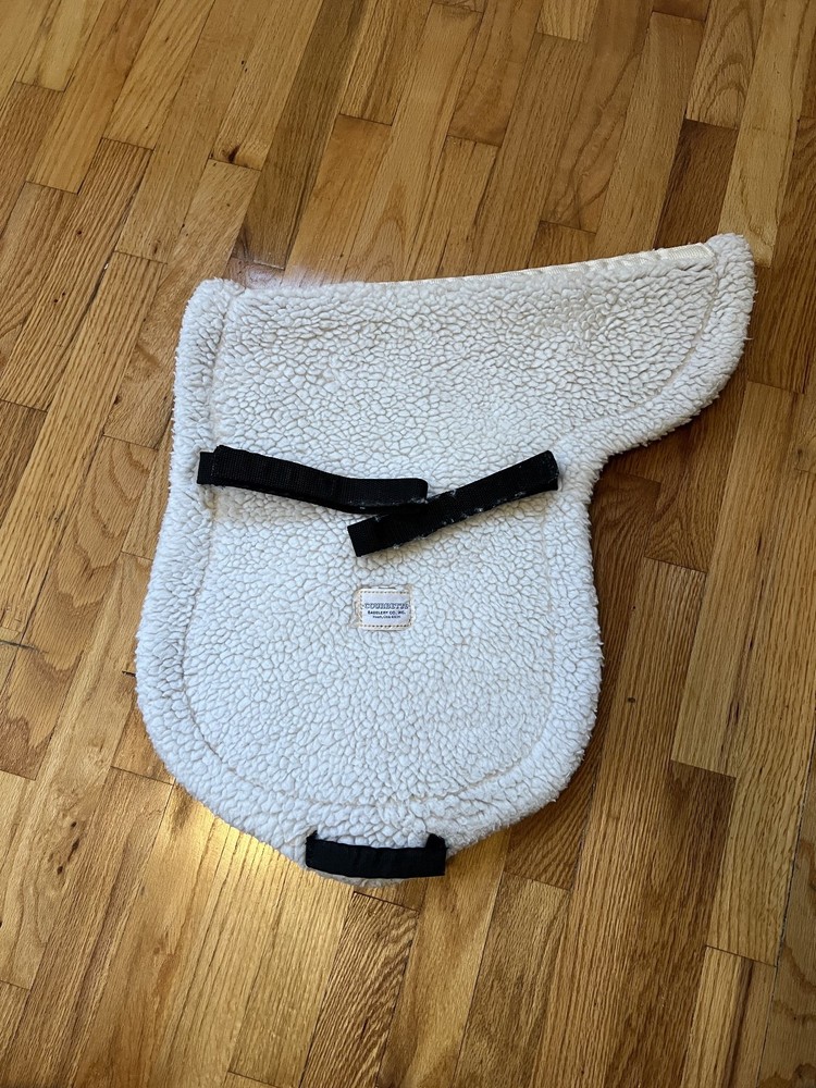 White Fitted English Saddle Pad - Courbette
