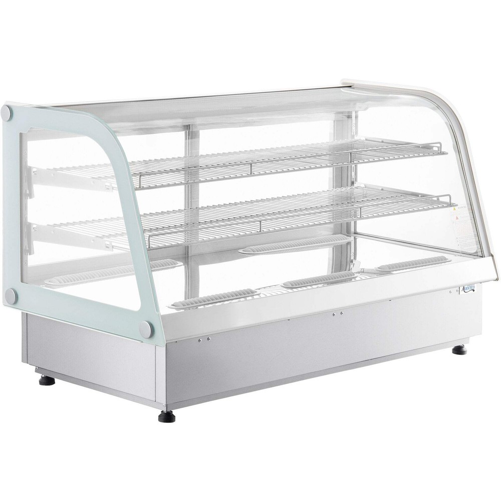 48" White Curved Refrigerated Drop-In Countertop Bakery Display Case