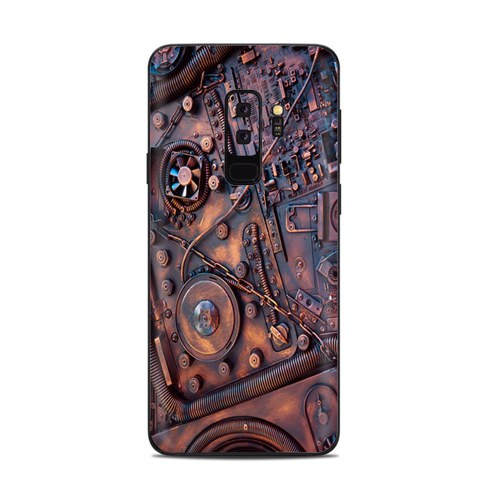 Samsung Galaxy S9 Plus Skins Decals - Steampunk Metal Panel Vault Gear