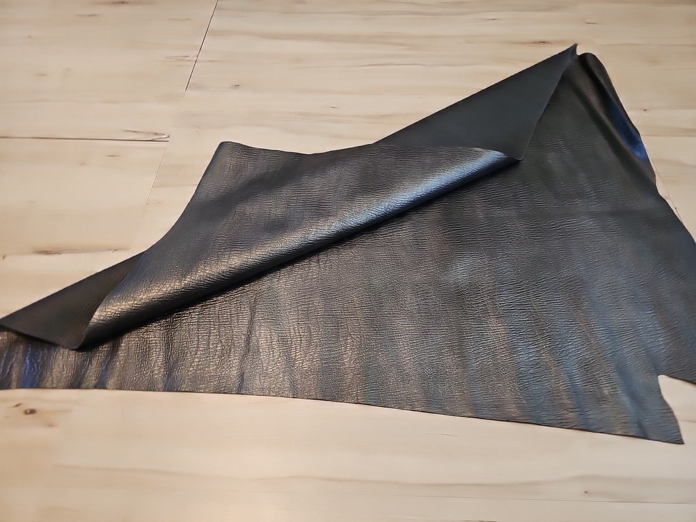 2-3oz METALLIC GRAPHITE S-SHOULDER LEATHER HIDE MEDIUM SOFT SHEET,PANEL 8-9+sqf
