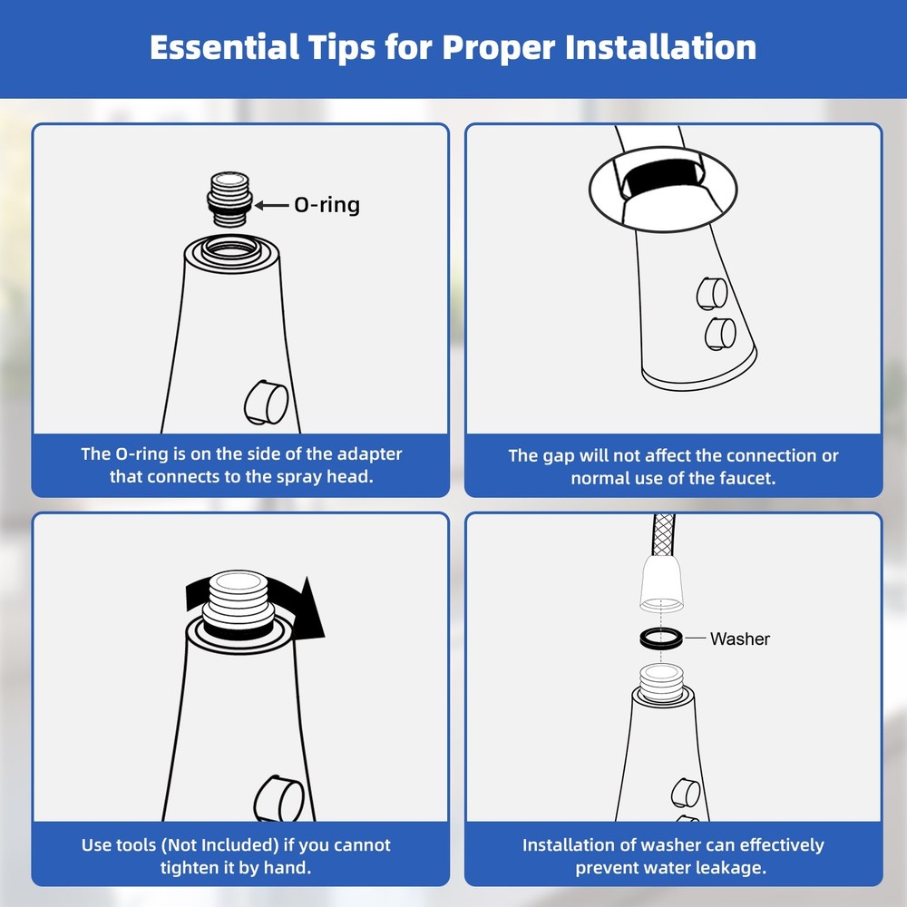 Kitchen Faucet Head Replacement Pull Down Kitchen Spray Head LED Temp Display US