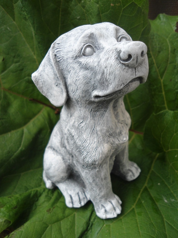 Latex dog mold with plastic backup concrete plaster mould  6"H x 3" W