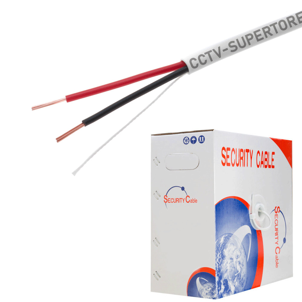 500FT 18/2 AWG Stranded Alarm Wire Cable CCA Unshielded White Security System