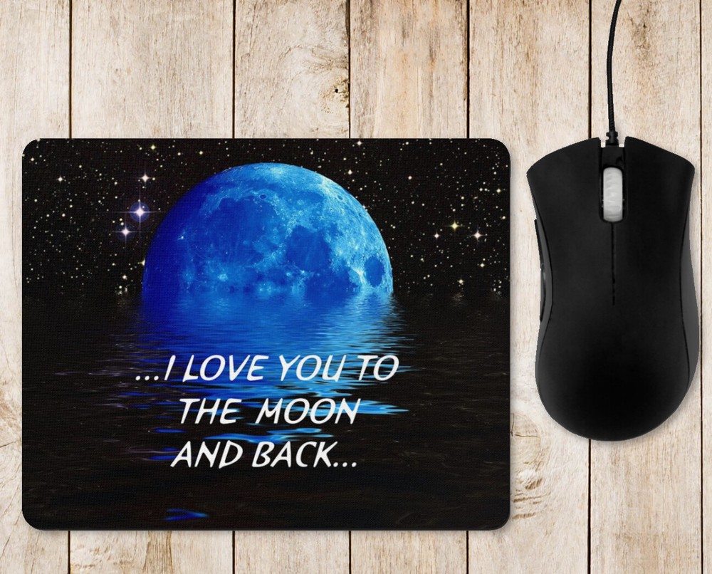 I Love You Moon And Back Mouse Pad