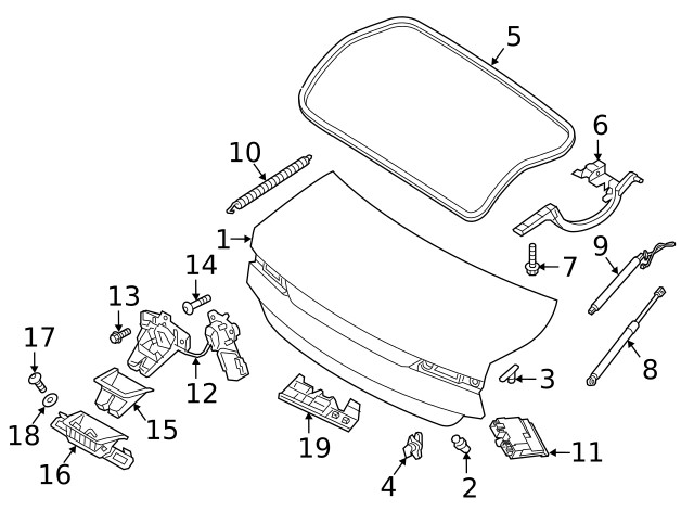 Genuine Volvo Deck Lid Stop Buffer 31689273