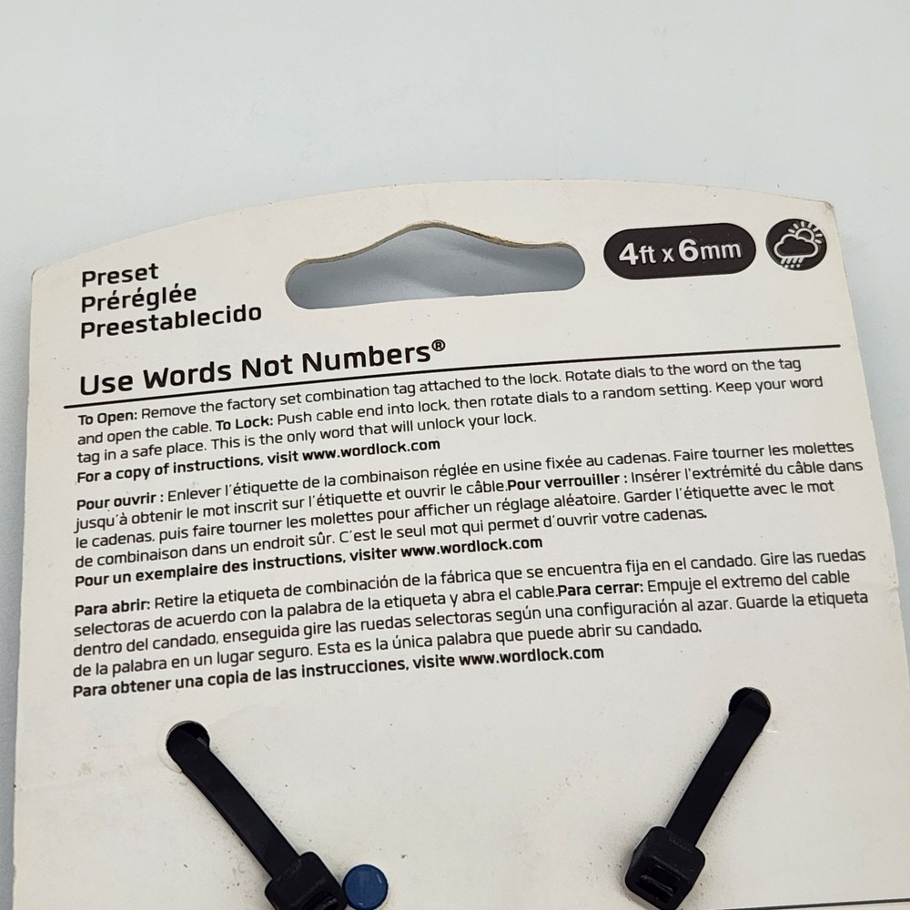 New WORDLOCK Easy To Remember Combination Letters Secure Word Lock Bicycle