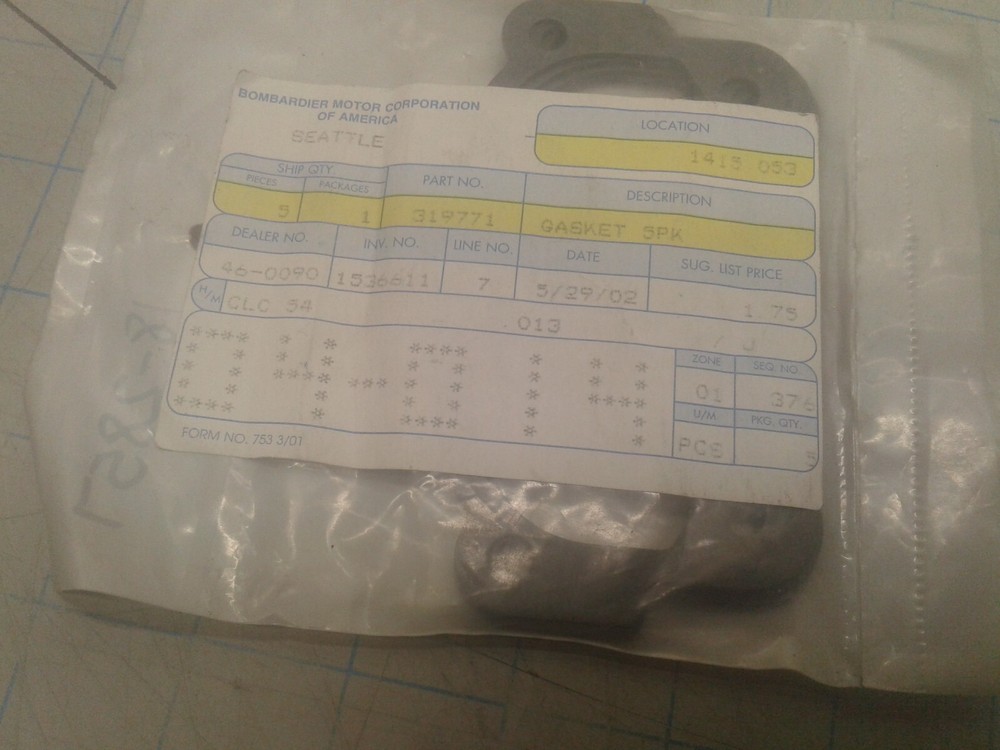 (5)  Boat Marine OMC Seal 319779