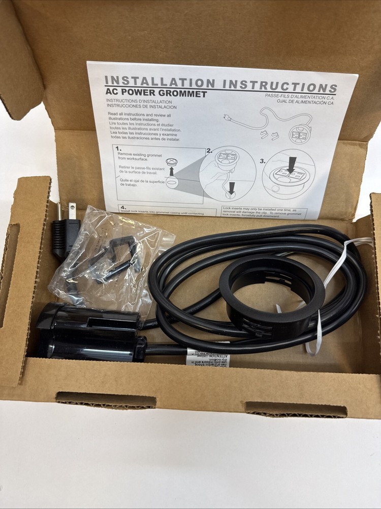 HON AC Power Hub 3" Diameter Black GRMTACX
