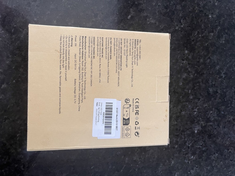 Gritin LED Neck Reading Light, model G1337