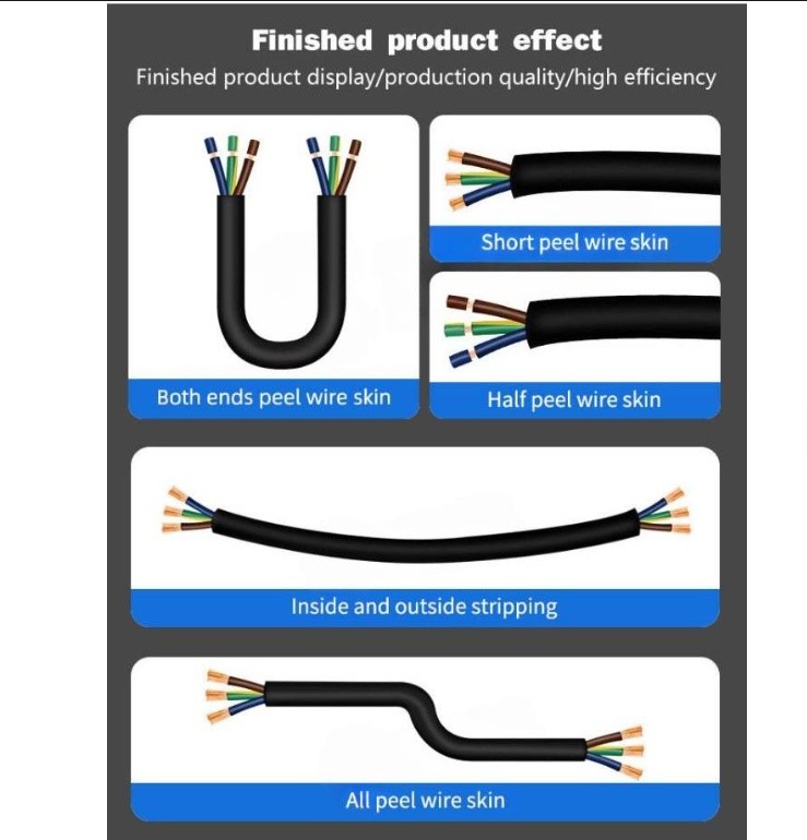 Automatic Multi-core Multi-cores Wires Sheath Stripping Machine 4 WheelsWire Opt