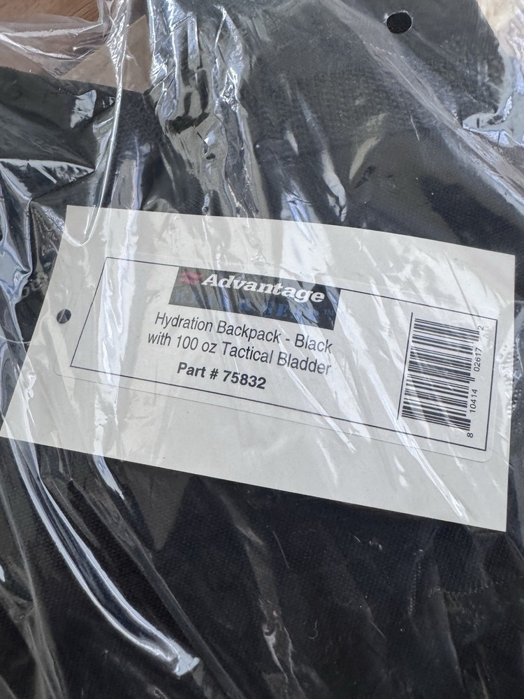 Hydration pack 100oz black Advantage Wear & Gear